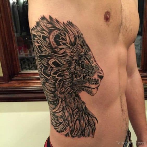 Tattoo uploaded by SkullBoy  Lion tattoo Really dig this one want one  morphing into a girl on the ribs futuretattoo dream ribs ribcage lion  animaltattoo realistic realism blackandgrey  Tattoodo