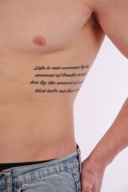 Quote Tattoo On Rib Cage For Girls