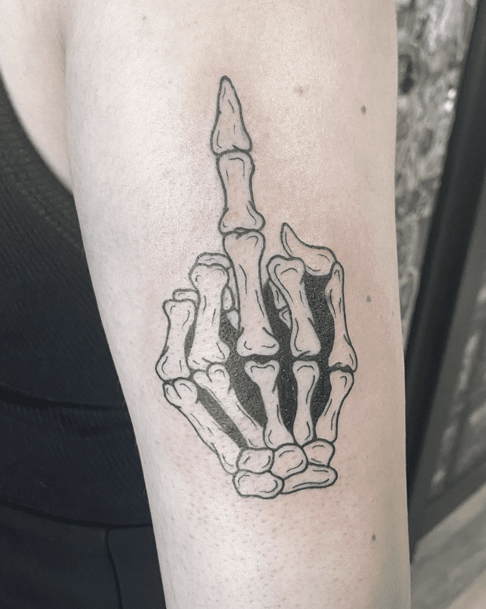 skeleton hand tattoos small middle fingerTikTok Search