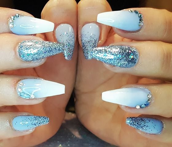 50 Impressive Blue Christmas Nails Designs To Try This Year - Inckredible