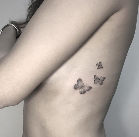 Lil butterfly tat on the ribs today tattoo tattoos tattooartist    TikTok