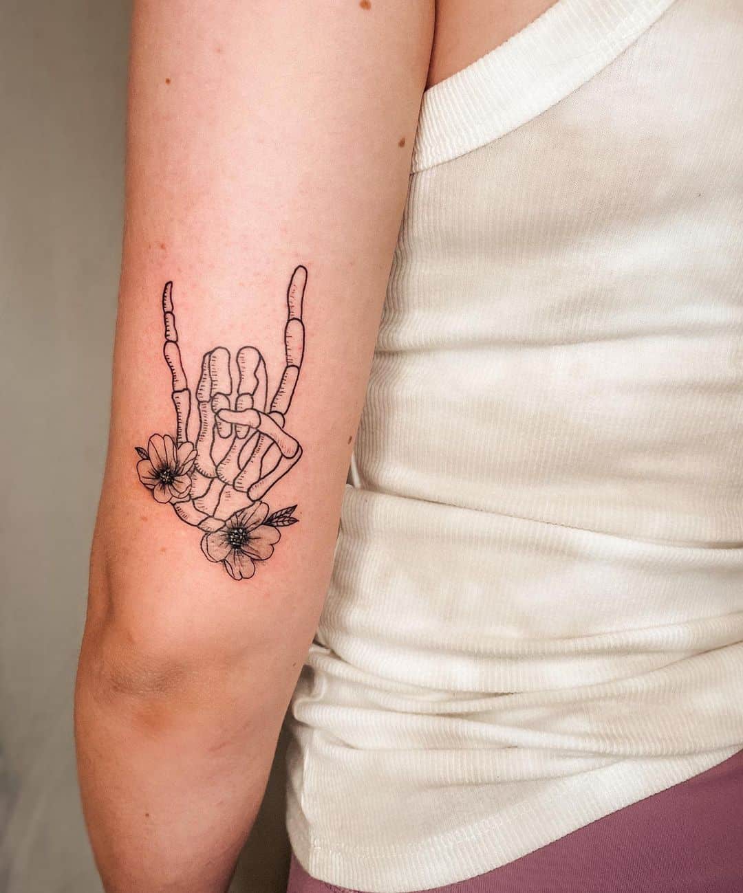 SIMPLY INKED Rock on Skeleton Temporary Tattoo Designer Tattoo for all  Rock on skeleton tattoo Pack of 2  JioMart