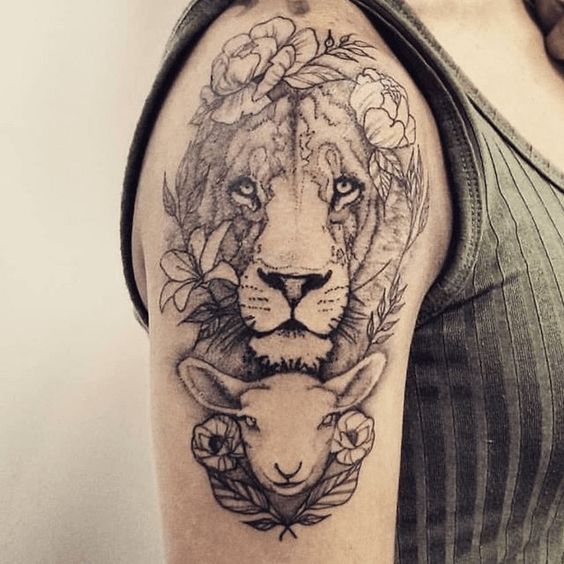 Top 63 Best Lion and Lamb Tattoo Ideas  2021 Inspiration Gallery