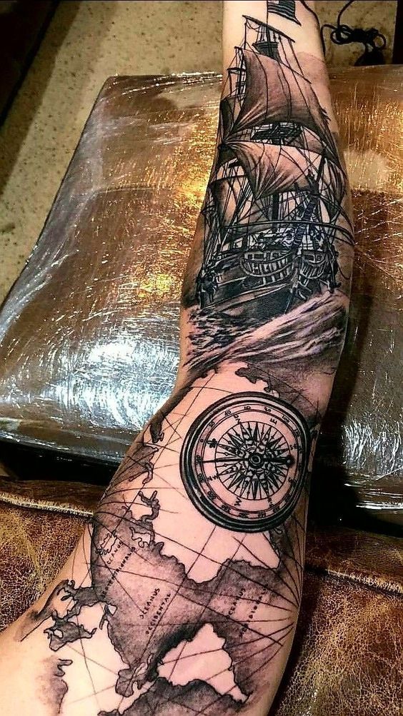 ocean sleeve tattoo realism liam primitive tattoo  Primitive Tattoo