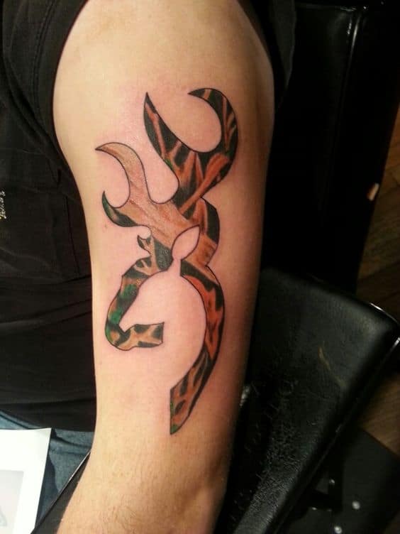 Marked 4 Life Tattoos  Stencil Outline Finished Tattoo Browning Symbol  Fun Tattoo   Facebook