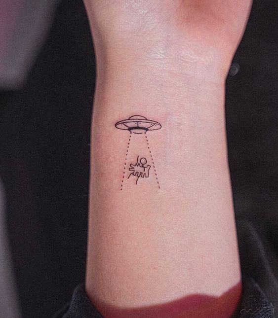 12 Top Universe and Alien Tattoo Design Ideas for Men and Women in 202   inktells