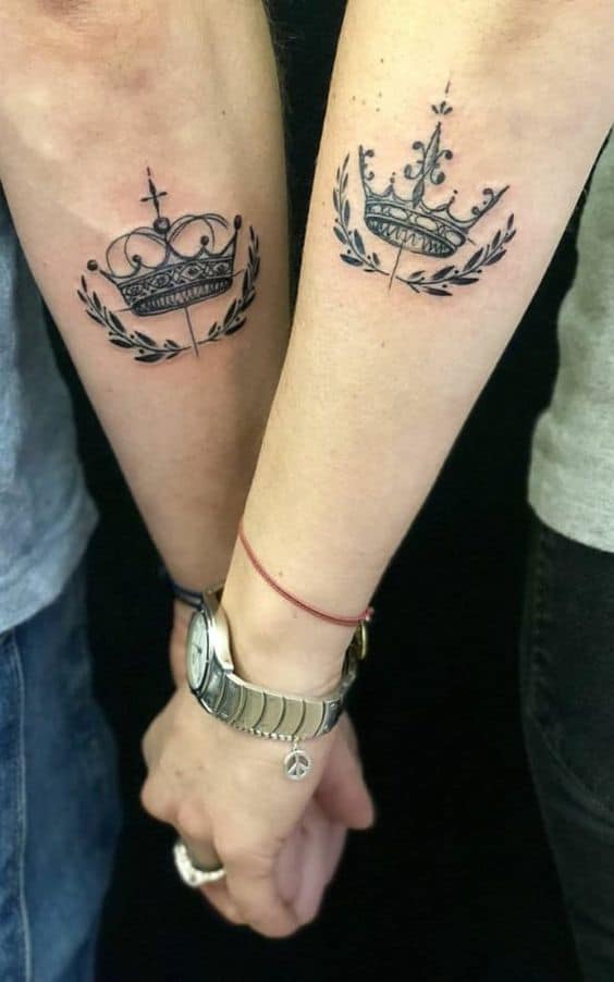 40 King & Queen Tattoos That Will Instantly Make Your Relationship Official  - TattooBlend