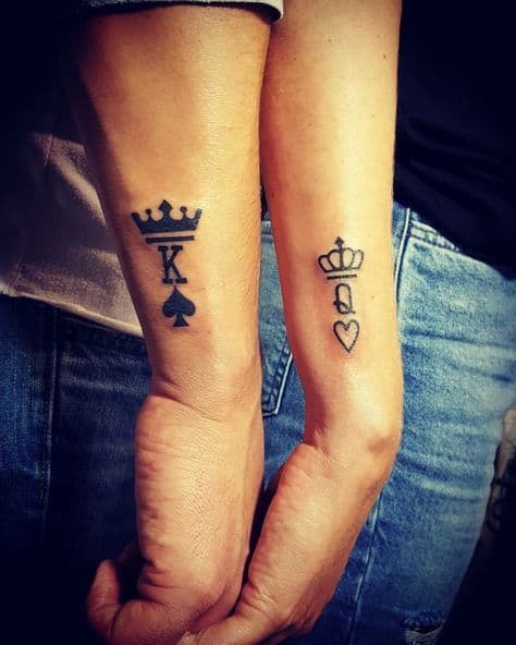 11 King And Queen Tattoos For Couple