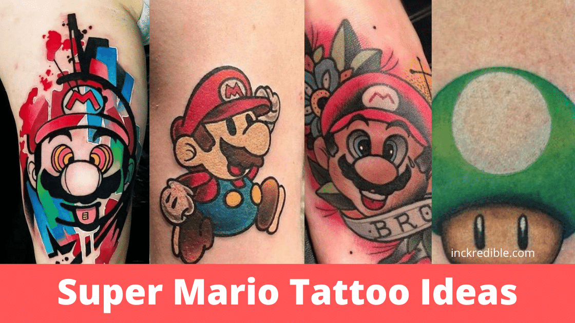 16 Cool and Geeky Mario Tattoos  Tattoodo